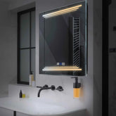 LED Spiegel Quadratisch | Touch-Schalter | Anti-Beschlag-Funktion | Einstellbare Farbtemperatur - Reyze Seria Salono Model 7